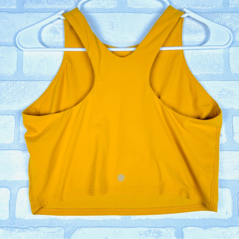 ATHLETA Conscious Crop Bra in Abyssinian Yellow Women's M Gym Yoga Athleisure - Picture 9 of 11
